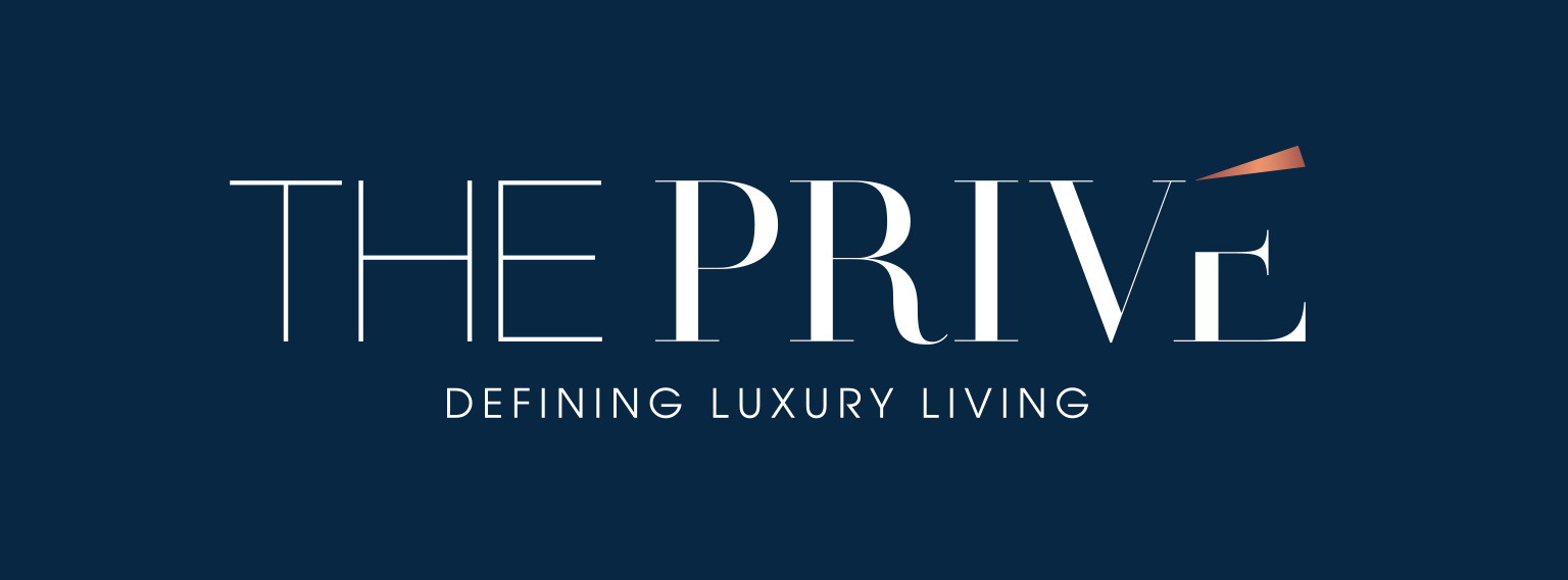 Logo dự án The Prive nền xanh