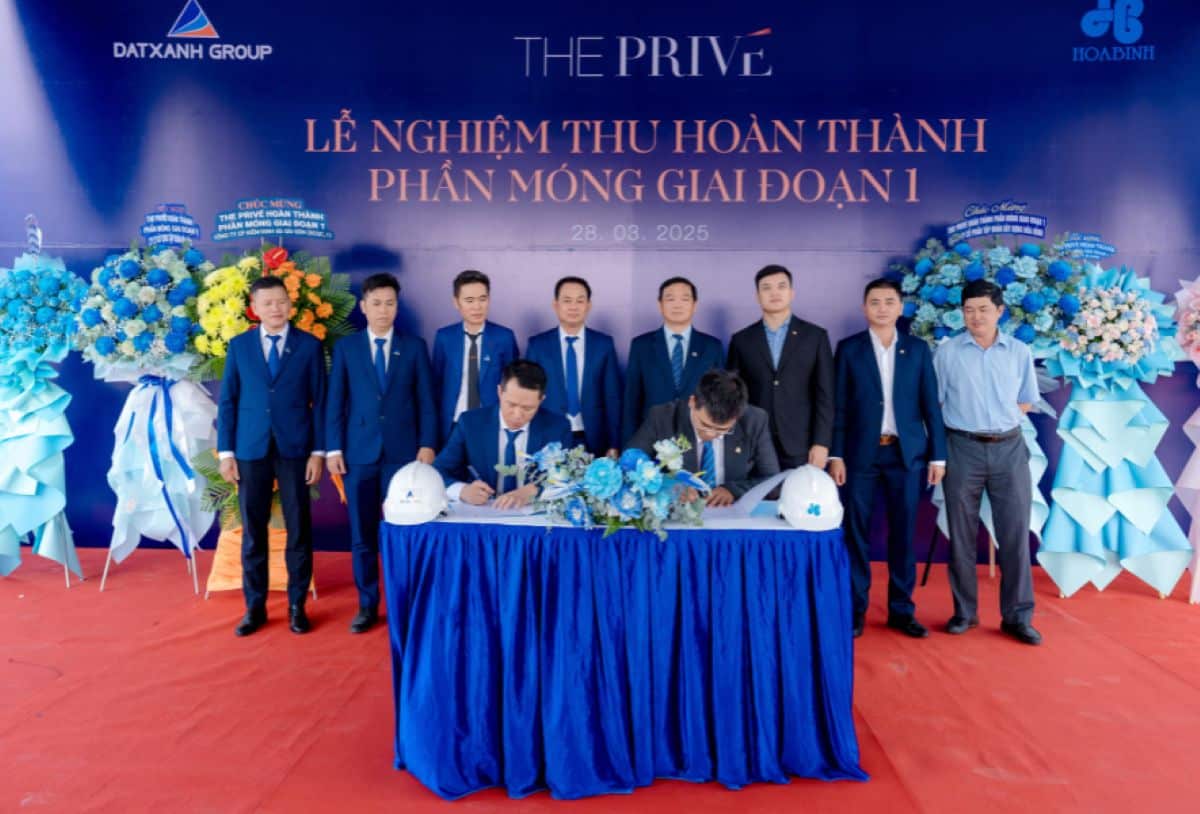 Lễ nghiệm thu hoàn thành phần móng giai đoạn 1 dự án The Privé