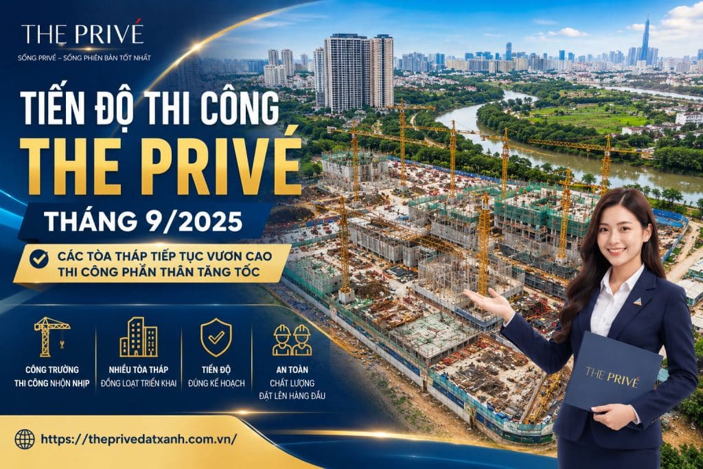 Tiến Độ Thi Công Xây Dựng The Privé Tháng 9/2025