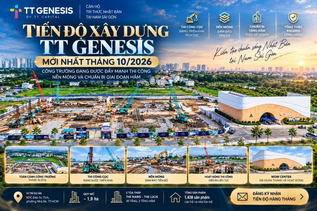 Tiến Độ Xây Dựng TT Genesis By TT Capital Tháng 10/2026