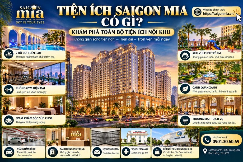 Khám Phá Toàn Bộ Tiện Ích Nội Khu Chung Cư Sài Gòn Mia Trung Sơn